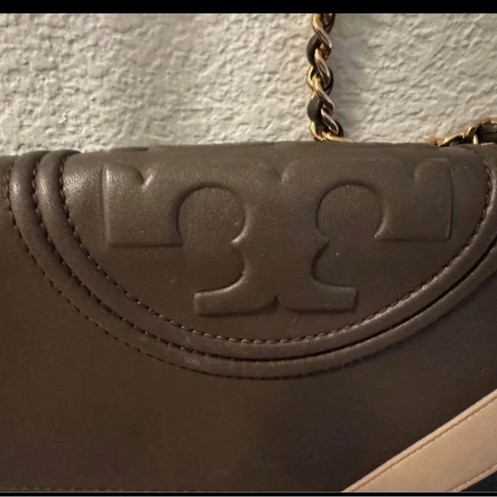 Tory Burch Fleming Stripe Convertible Shoulder Bag Price $450